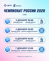 Расписание 5 тура Чемпионата России Высшей Лиги «А» 